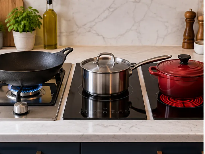 Choose gas, induction or radiant